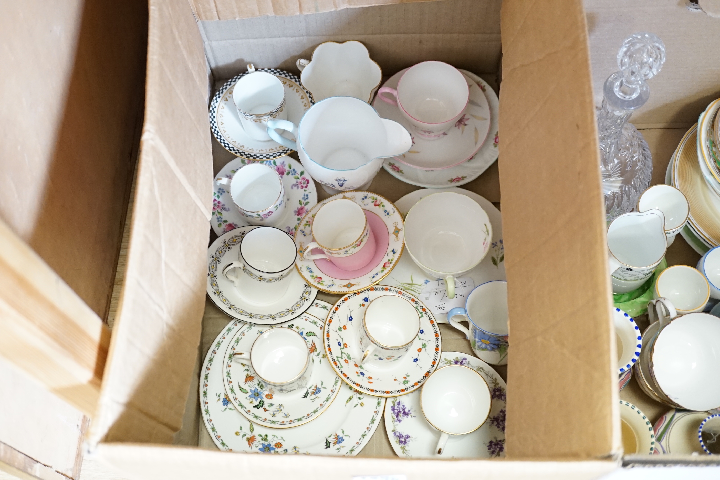 Mixed Shelley teawares from 1950's and other teawares